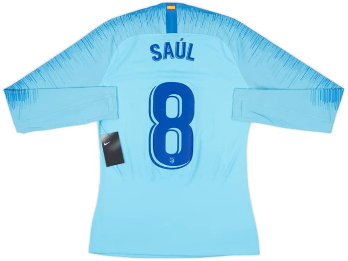 2018-19 Atletico Madrid Player Issue Away L/S Shirt Saul #8 (M)