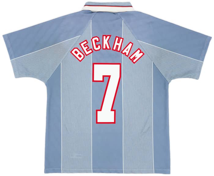 1996-97 England Away Shirt Beckham #7 - 5/10 - (L)