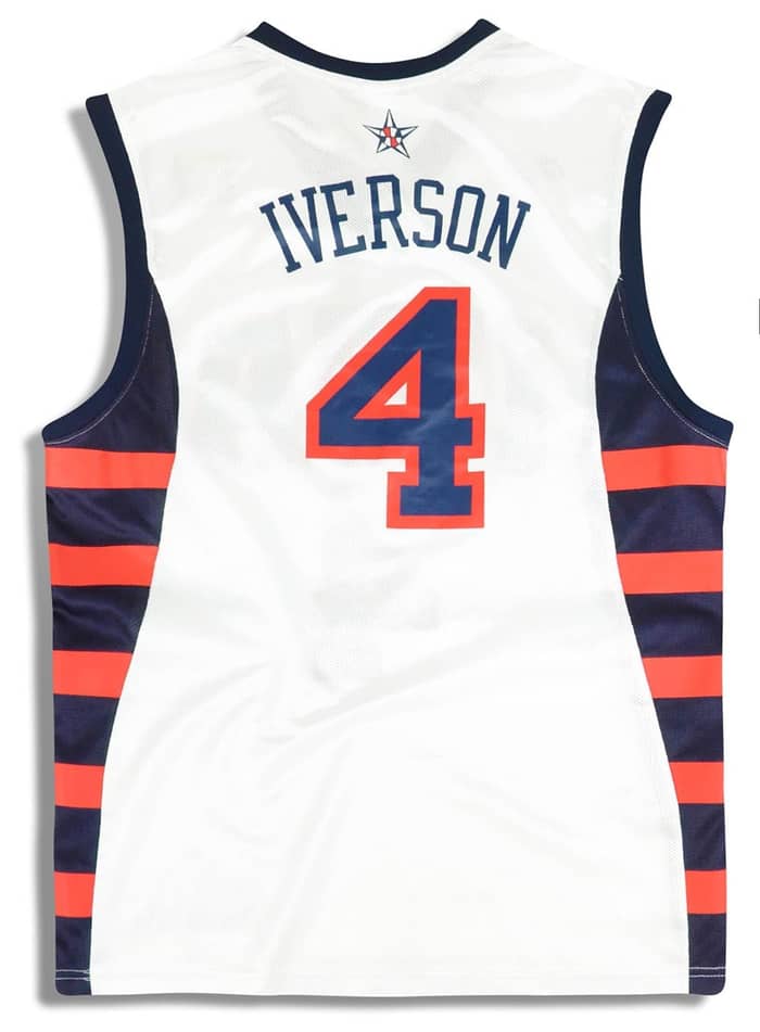 2004 USA Iverson #4 Reebok Jersey (Home) M