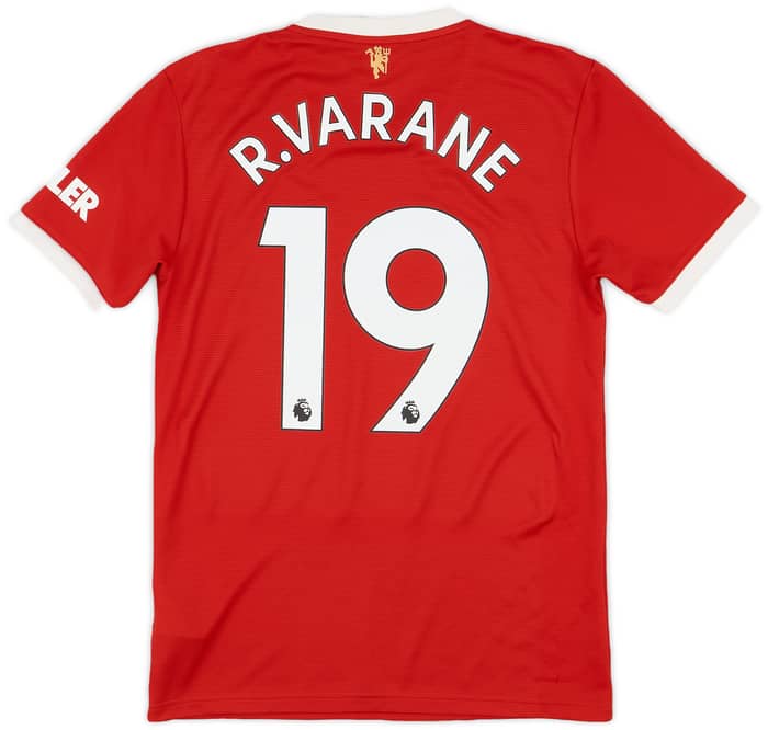 2021-22 Manchester United Home Shirt R. Varane #19 - 9/10 - (S)
