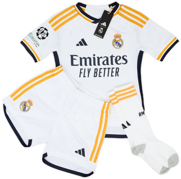 2023-24 Real Madrid Home CL Full Kit (L.Kids)