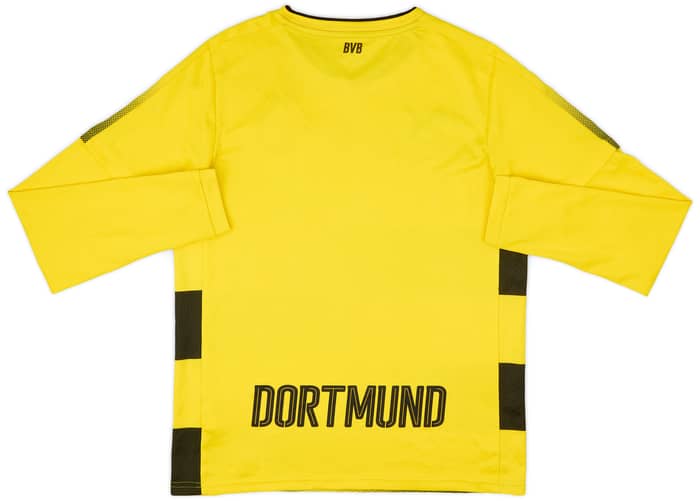 2017-18 Borussia Dortmund Home L/S Shirt - 7/10 - (XL.Boys)