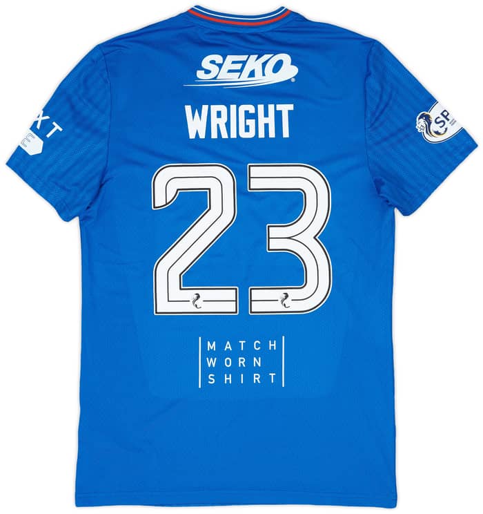 2023-24 Rangers Match Issue Home Shirt Wright #23