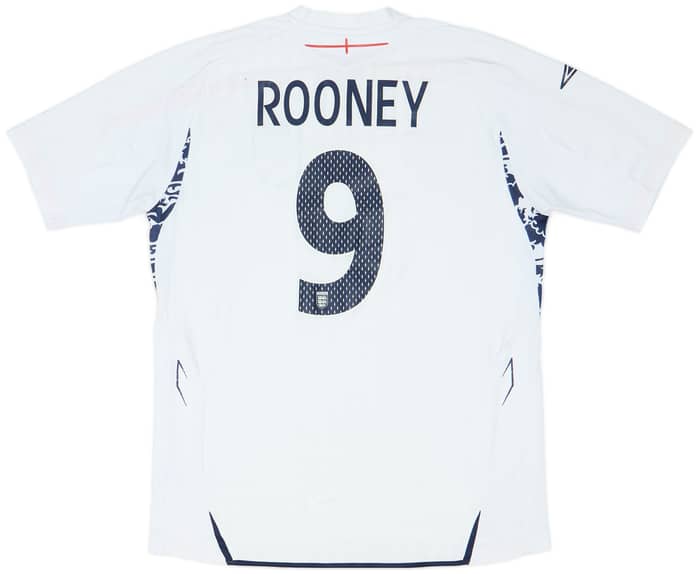 2007-09 England Home Shirt Rooney #9 - 6/10 - (L)