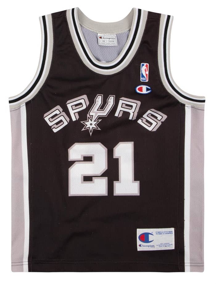 1997-01 San Antonio Spurs Duncan #21 Champion Jersey (Away) Y