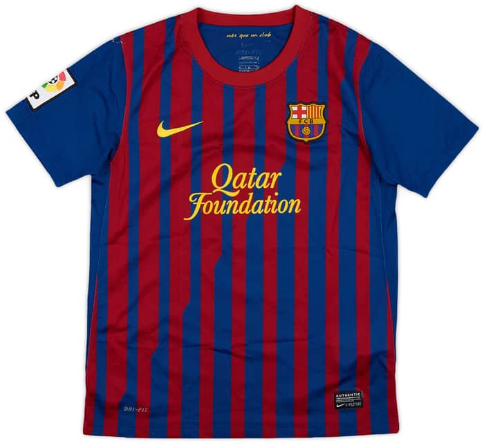 2011-12 Barcelona Home Shirt Villa #7 - 8/10 - (M.Boys)