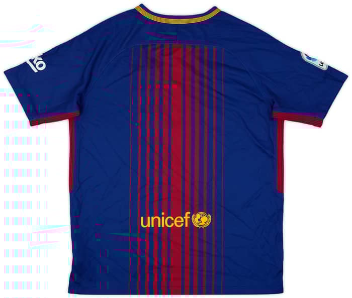 2017-18 Barcelona Home Shirt - 8/10 - (XL.Boys)