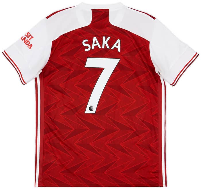 2020-21 Arsenal Home Shirt Saka #7 - 6/10 - (L)