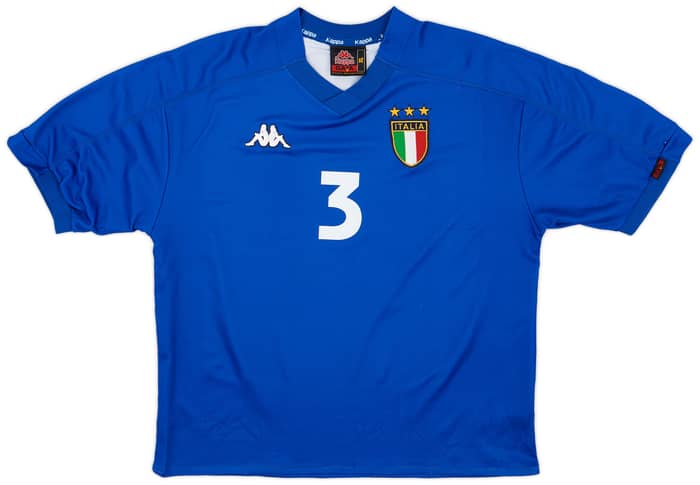 1998-99 Italy Home Shirt Maldini #3 - 7/10 - (XL)