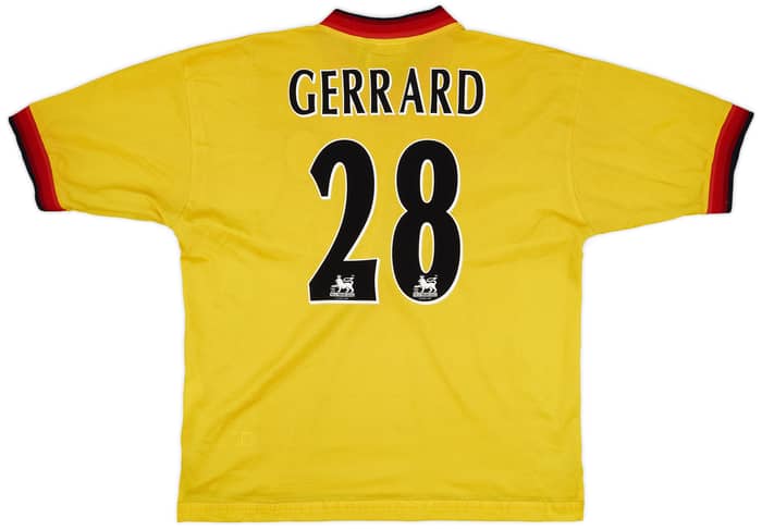 1997-99 Liverpool Away Shirt Gerrard #28 - 5/10 - (XL)