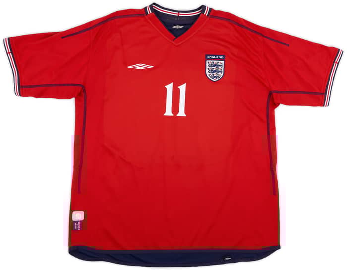 2002-04 England Away Shirt Heskey #11 - 7/10 - (XXL)