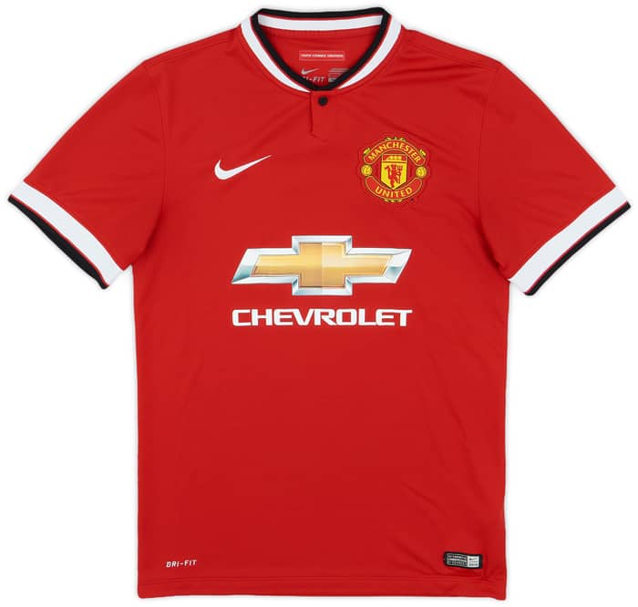2014-15 Manchester United Home Shirt Evans #6 - 7/10 - (S)