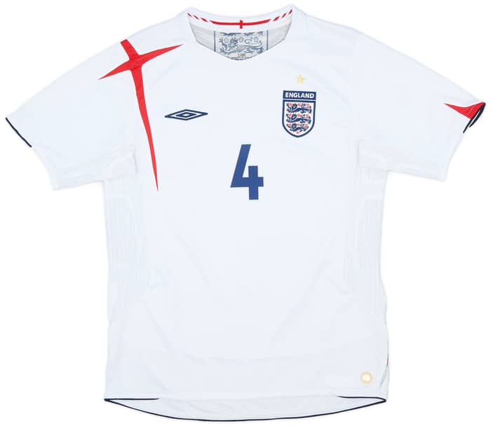 2005-07 England Home Shirt Gerrard #4 - 8/10 - (M)