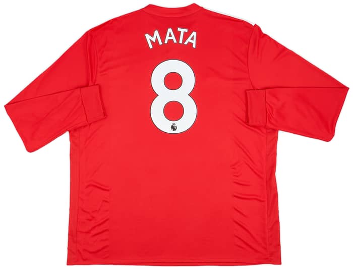 2017-18 Manchester United Home L/S Shirt Mata #8 (XXL)