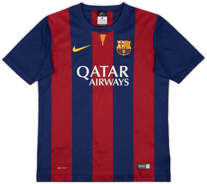 2014-15 Barcelona Basic Home Shirt Messi #10 - 9/10 - (L.Boys)