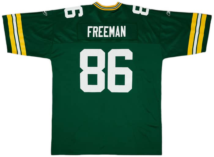 2001 Green Bay Packers Freeman #86 Reebok Home Jersey - 9/10 - (XXL)