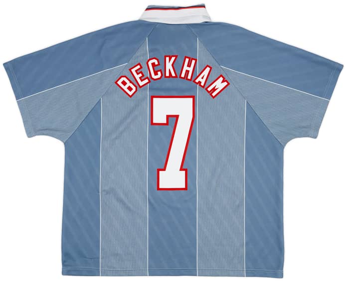 1996-97 England Away Shirt Beckham #7 - 6/10 - (XXL)