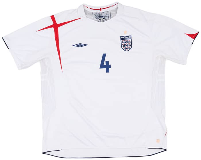 2005-07 England Home Shirt Gerrard #4 - 5/10 - (3XL)