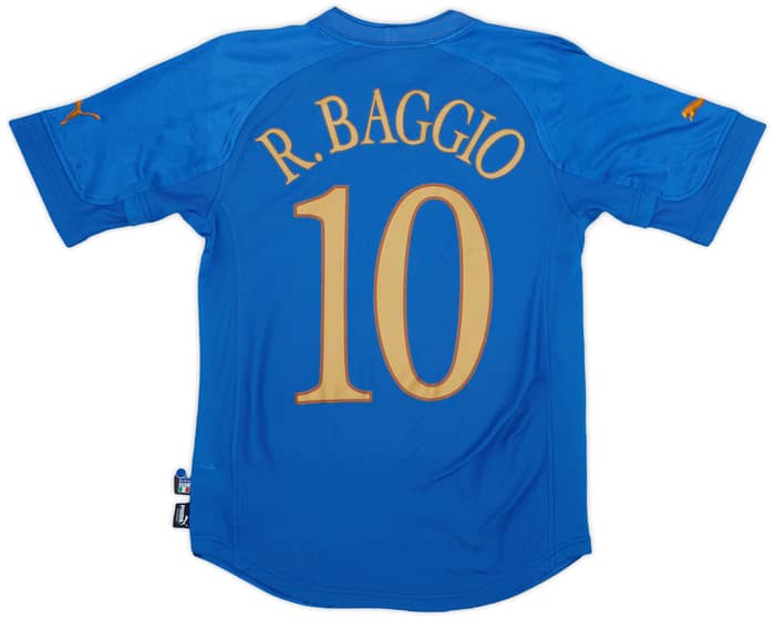 2004-06 Italy Home Shirt Baggio #10 - 5/10 - (S)