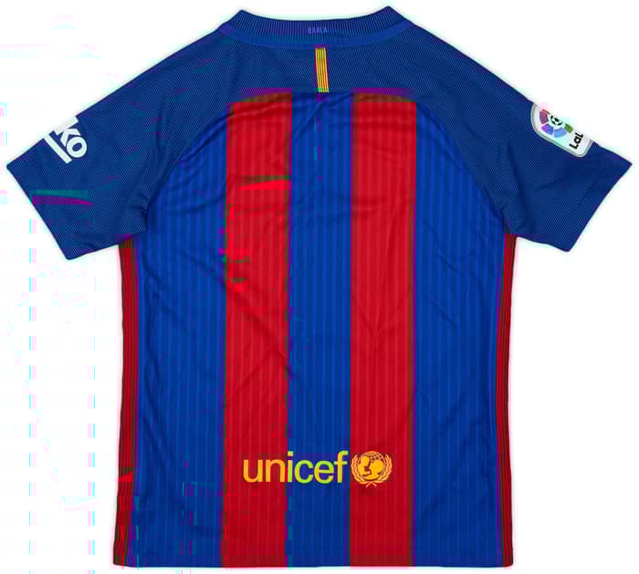 2016-17 Barcelona Home Shirt - 8/10 - (M.Boys)
