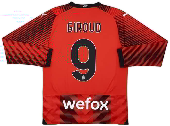 2023-24 AC Milan Home L/S Shirt Giroud #9 (M)