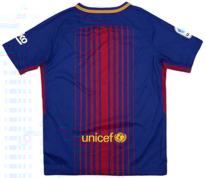 2017-18 Barcelona Home Shirt - 9/10 - (L.Boys)