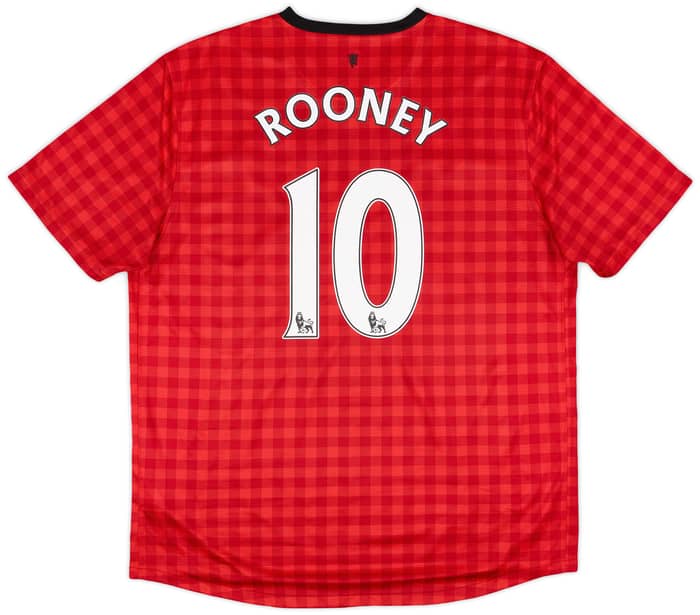 2012-13 Manchester United Home Shirt Rooney #10 - 5/10 - (XL)