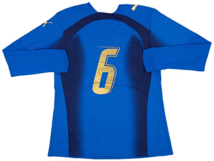 2006 Italy Player Issue Home L/S Shirt #6 (Women's L)
