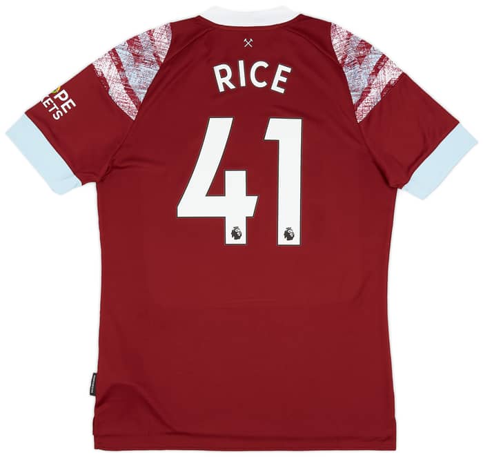 2022-23 West Ham Home Shirt Rice #41