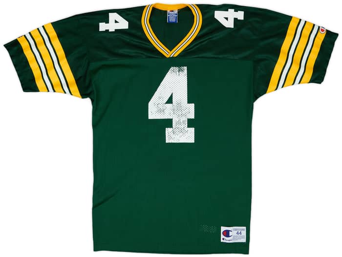 1992-96 Green Bay Packers Favre #4 Champion Home Jersey - 6/10 - (L)