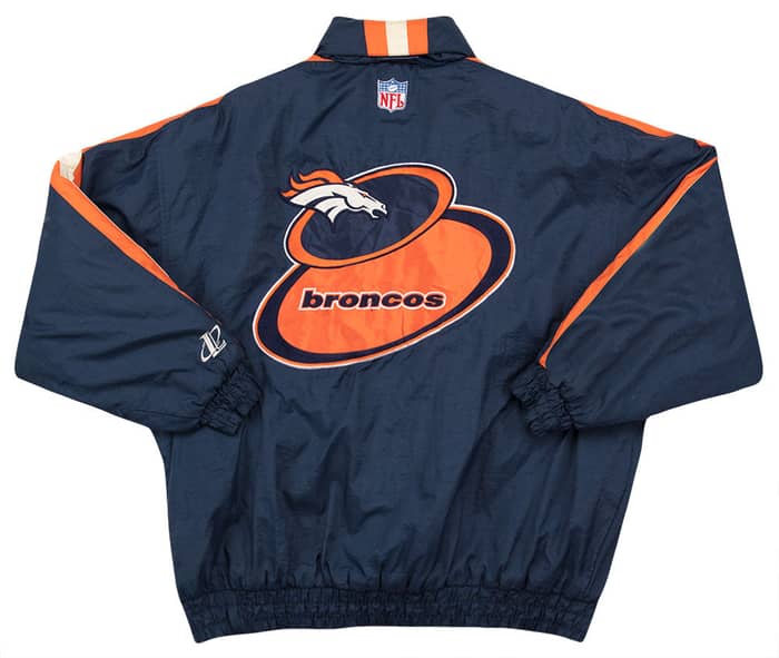 1990s Denver Broncos Logo Athletic Rain Coat XXL