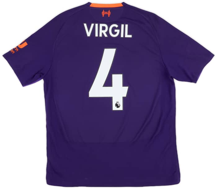 2018-19 Liverpool Away Shirt Virgil #4 - 10/10 - (S)