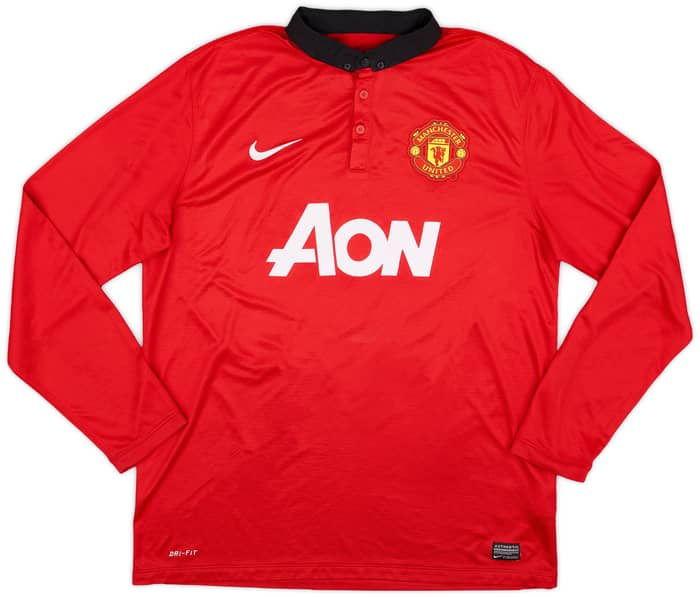 2013-14 Manchester United Home L/S Shirt Rooney #10 - 8/10 - (XL)