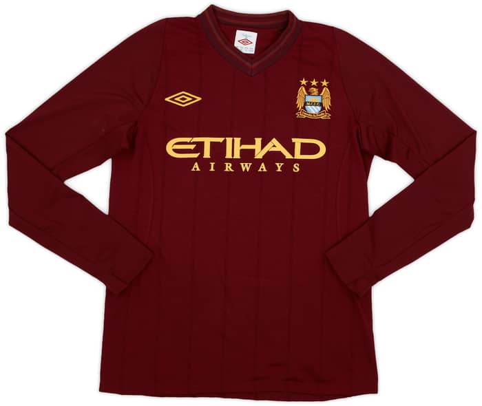 2012-13 Manchester City Away L/S Shirt Kompany #4 - 9/10 - (M)