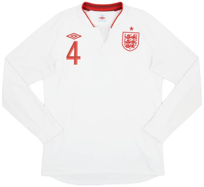 2012-13 England Home L/S Shirt Gerrard #4 - 6/10 - (M)