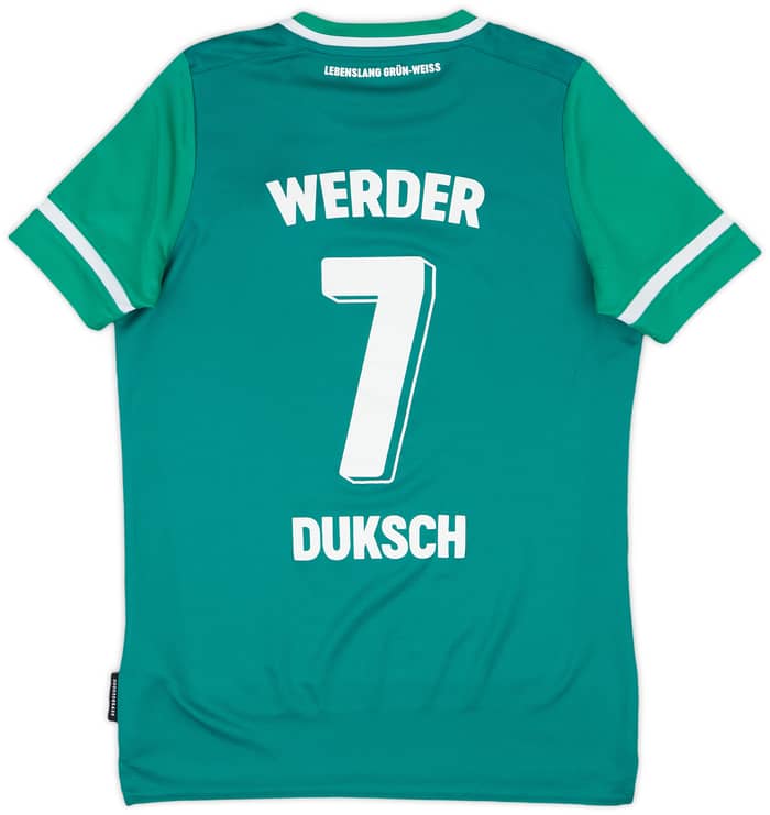 2021-22 Werder Bremen Home Shirt Duksch #7 - 8/10 - (XL.Boys)
