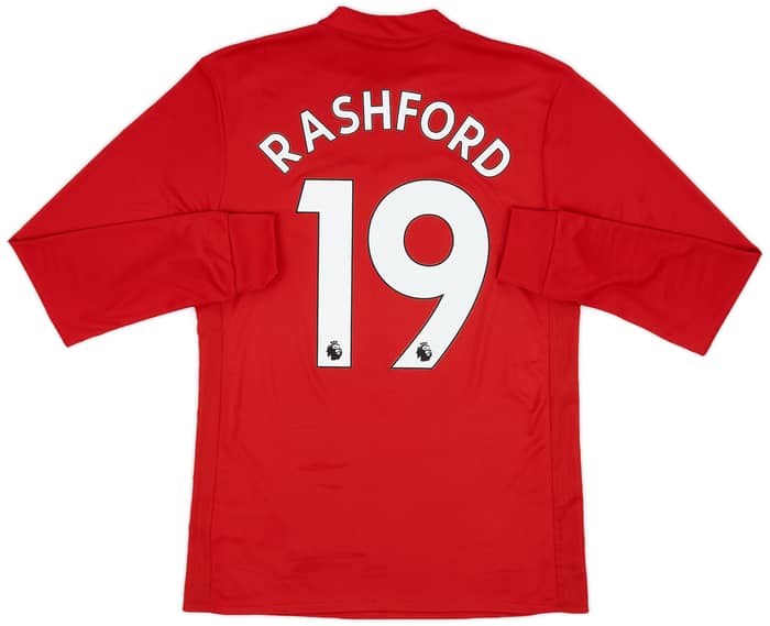 2017-18 Manchester United Home L/S Shirt Rashford #19 - 7/10 - (S)