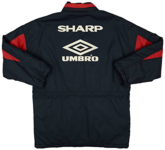1992-93 Manchester United Umbro Padded Bench Coat - 7/10 - (L)