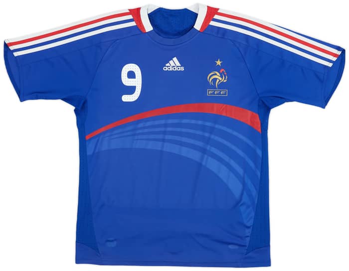 2007-08 France Home Shirt Benzema #9 - 6/10 - (M)