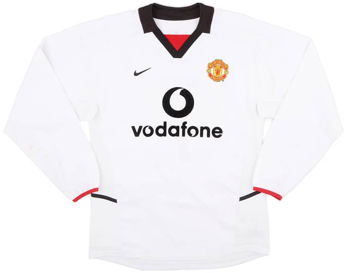 2002-03 Manchester United Away L/S Shirt Beckham #7 - 9/10 - (S)