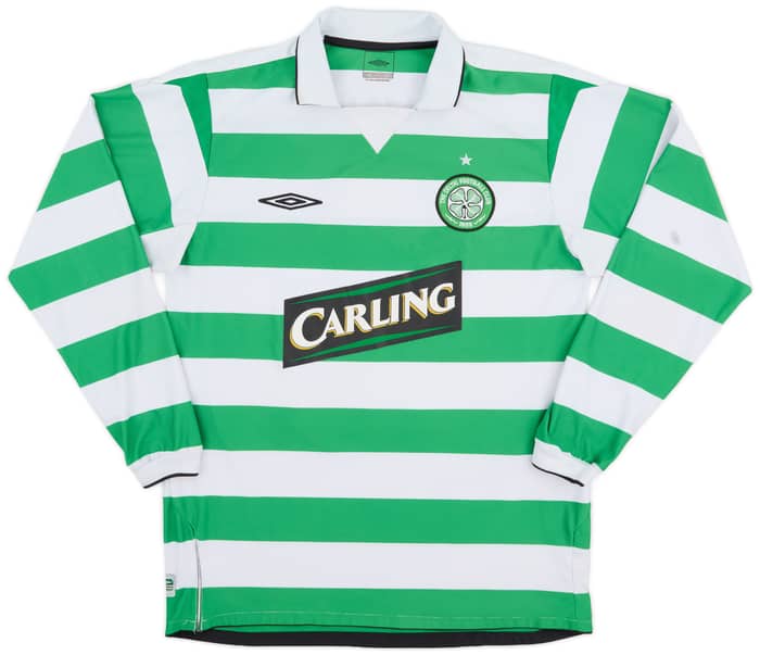 2004-05 Celtic Home L/S Shirt Lennon #18 - 7/10 - (L)