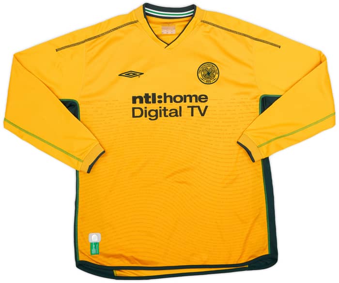 2002-03 Celtic Away L/S Shirt Lennon #18 - 9/10 - (XL)