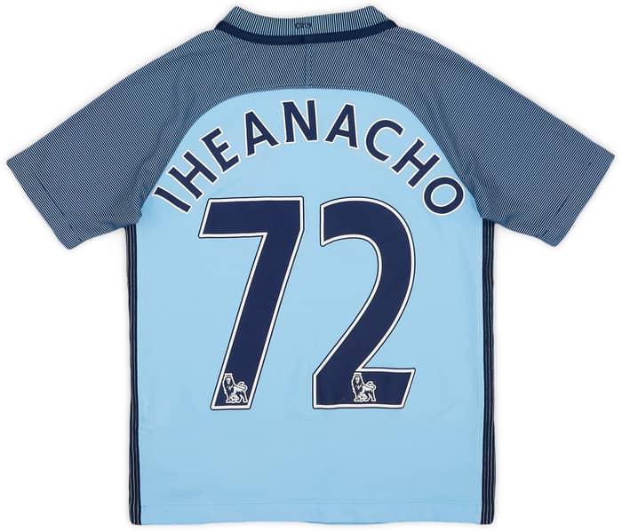 2016-17 Manchester City Home Shirt Iheanacho #72 - 6/10 - (S.Boys)