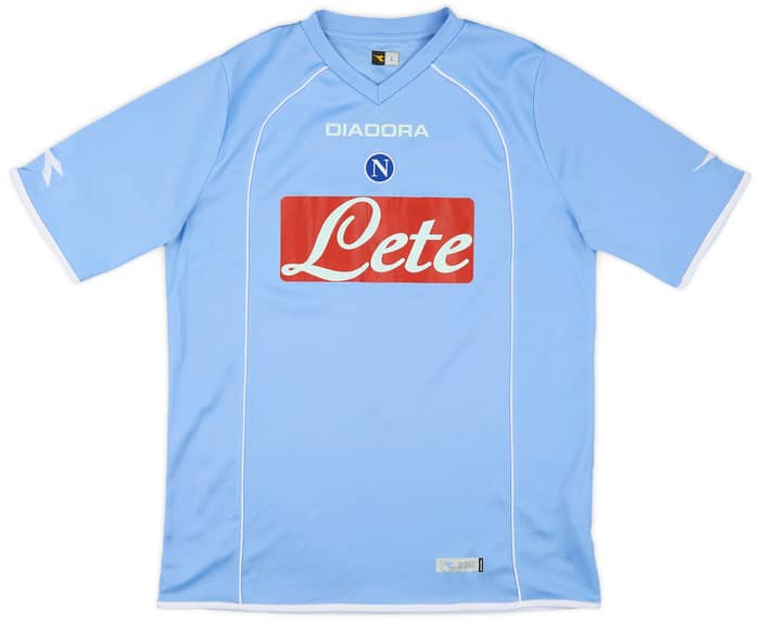 2006-07 Napoli Signed Home Shirt Montervino #4 - 6/10 - (L)
