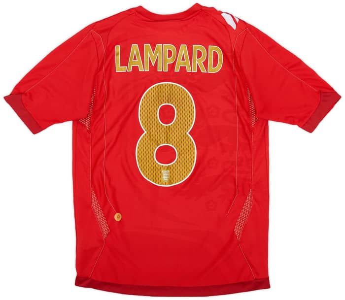 2006-08 England Away Shirt Gerrard #4 - 7/10 - (S)