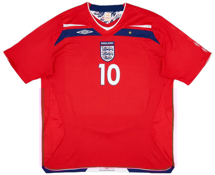 2008-10 England Away Shirt Rooney #10 - 9/10 - (XXL)