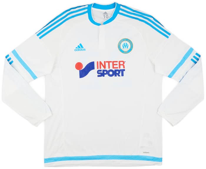 2015-16 Olympique Marseille Player Issue Home L/S Shirt Batshuayi #22 - 8/10 - (XL)