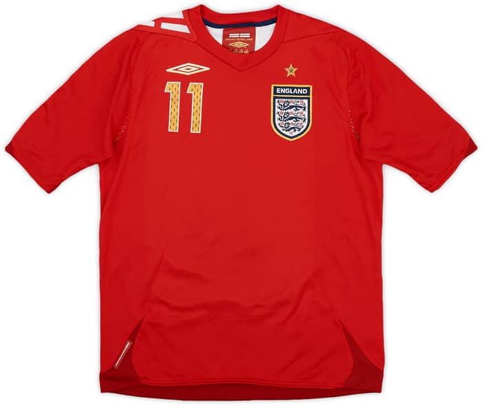 2006-08 England Away Shirt J. Cole #11 - 9/10 - (M.Boys)