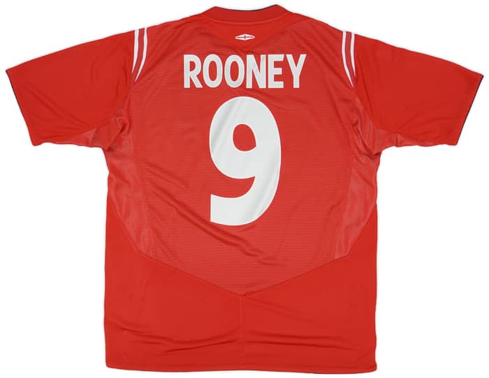 2004-06 England Away Shirt Rooney #9 - 6/10 - (L)