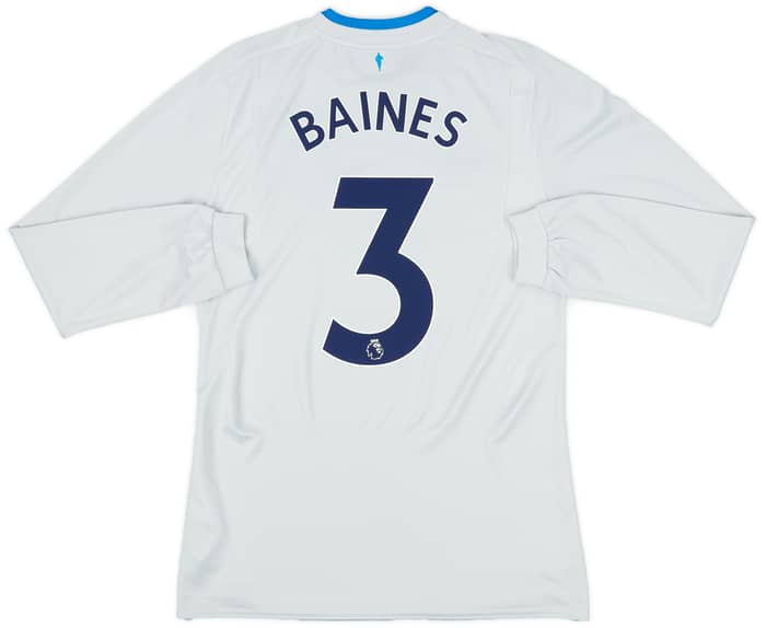 2017-18 Everton Away L/S Shirt Baines #3 (S)
